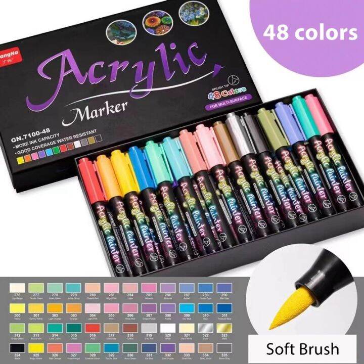 24 Paint Pens 12 Acrylic Extra Fine Tip Paint Pens 12 Gold & Silver Paint  Pens for Rocks, Wood, Glass, Ceramic, Metal Painting 