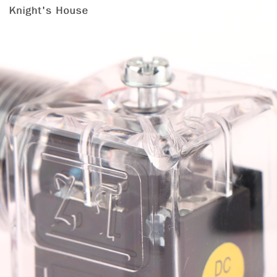 Knights House ปลั๊กขดลวดโซลินอยด์ DC24 1ชิ้นวาล์วไฮดรอลิกแรงดันไฟฟ้าโปร่งใสอุปกรณ์เสริมอเนกประสงค์