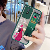 เคส Case4you สำหรับ Vivo Y02A Y02T พร้อมสายรัดข้อมือกันกระแทกเคสลายการ์ตูนสไตล์เกาหลีปลาหมึก G เคสใส่โทรศัพท์ขอบนิ่มปกป้องเลนส์เต็มรูปแบบโทรศัพท์บางเฉียบเคส