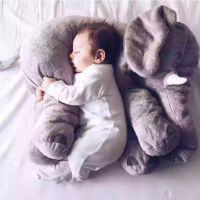 40cm60cm80cm Plush Elephant Doll Toy Kids Sleeping Back Cushion Cute Stuffed Elephant Pillow Baby Doll Christmas Gift