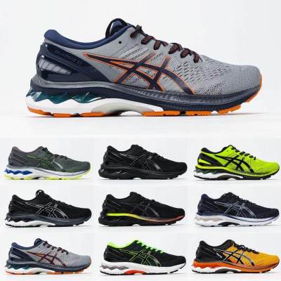 Asics รองเท้าวิ่งรองเท้าวิ่งแบบมืออาชีพรองเท้าบุรุษใหม่รองเท้าวิ่งกีฬา K27 GEL-KAYANO27มั่นคงรองเท้าบุรุษรองเท้าผู้หญิง