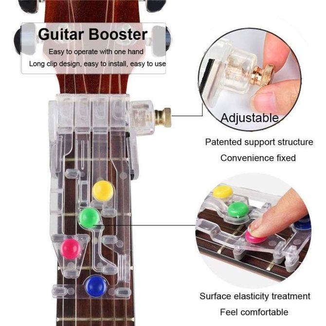 อุปกรณ์ช่วยสอนเล่นคอร์ดกีต้าร์-เครื่องมือเทรนเนอร์เล่นกีตาร์สำหรับกีตาร์อะคูสติกและช่างไฟ