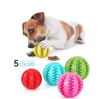 【DT】hot！ Dog Interactive Rubber Balls for Small Large Dogs Chewing Cleaning Indestructible Food