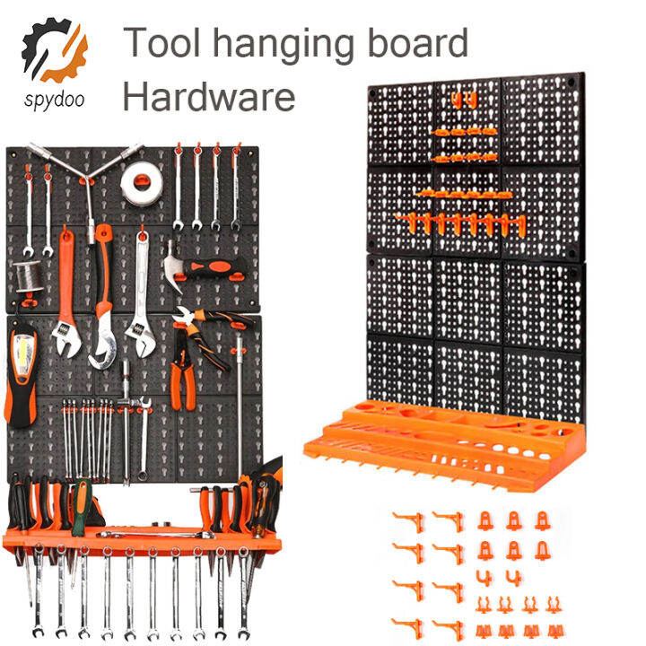 Tool Hanging Board Garage Wall Tool Rack Hardware Storage Pegboard Wall