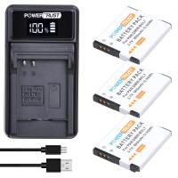 3Battery and charger Powertrust DMW-BCL7 960Mah BCL7 BCL7E Battery And Charger For Panasonic Lumix DMC-F5, DMC-FH10, DMC-FS50, DMC-SZ3, DMC-SZ9