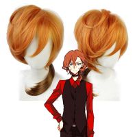 ?วิกผมอะนิเมะ Bungou Stray Dog อะนิเมะวิกผม Nakahara Chuya ไล่ระดับสีพิเศษ Messy Curl จัดแต่งทรงผมง่าย Cos วิกผม