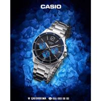 นาฬิกา Casio  รุ่น MTP-1374D-2Aนาฬิกาผู้ชาย สายสเตนเลส หน้าปัดสีน้ำเงิน - ของแท้ 100% รับประกันสินค้า 1 ปีเต็ม