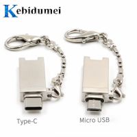 【CW】 Kebidumei Keychain Type C Micro USB OTG Card Reader Mini Pocket Menory Card Adapter Support Micro SD/TF For Xiaomi Laptop Table