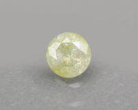 เพชรแท้ ธรรมชาติ 100% 0.06 กะรัต (6 ตัง) 1 เม็ด สีเหลืองออน วงกลม Natural Diamond yellow color