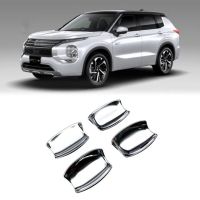 Mitsubishi Outlander 2023 2022ภายนอกรถชามจับประตูฝาครอบตกแต่งอุปกรณ์เสริม ABS