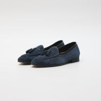 Julietta - Tassel Belgian Loafer Suede Unlined in Navy Blue รองเท้าหนัง Juliettabkk