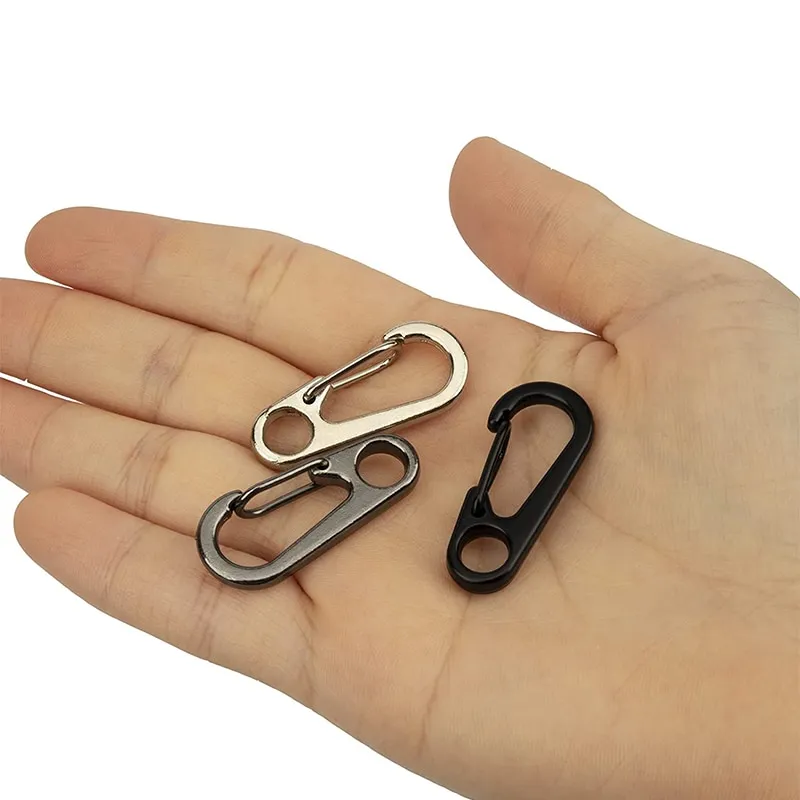 5Pcs/Lot Mini Carabiner Clips Tiny Alloy Spring Snap Hook Keychain