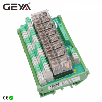 GEYA 2NG2R 8ช่องโมดูลรีเลย์2NO 2NC 12โวลต์24โวลต์ AC และ DC DPDT รีเลย์สำหรับ PLC อัตโนมัติโครงการ