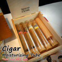 Cuban Cigare Tube Portable Glass Cigar1 Moisturizing Case Travel Humidor 5 Sizes Storage Boxes Built-in Cedar Wood