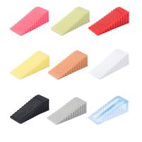 Door Stopper Silicone Protective Block Wedge Doorstops Adhesive Silicone Stop Home Office Universal Door Anti-collision Stopper Decorative Door Stops