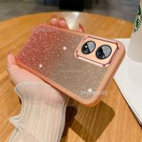 Softcase สำหรับ Oppo A38 A58 A98 A78 NFC 4G 5G 2023เคสเคสมือถือไล่สีน่ารักแวววาว Bling Bling โทรศัพท์เคสเคสแบบแฟชั่นพร้อมกระเป๋าใส่กล้อง