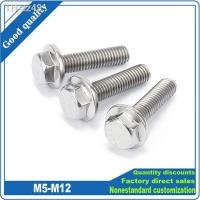 1/10 M5 M6 M8 M10 M12 A2-70 304 Stainless Steel Hexagon Head with Serrated Flange Cap Screw External Hex Washer Head Bolt GB5787