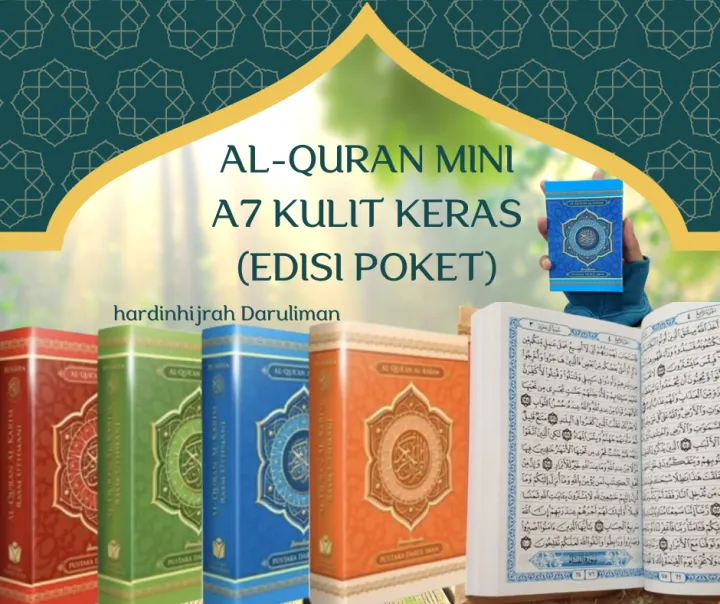 Al Quran Mini Pustaka Darul Iman Kulit Keras Saiz A7 Saiz Poket Lazada