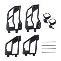 2X Plastic Tube Doors &amp; Rearview Mirror for 1:10 RC Crawler Car Axial SCX10 90046 for Jeep Wrangler Hard Body Shell