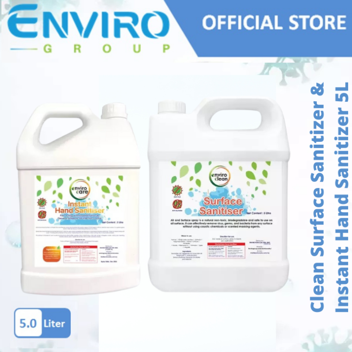 ENVIRO Clean Surface Disinfectant (5L) + ENVIRO Care Instant Hand