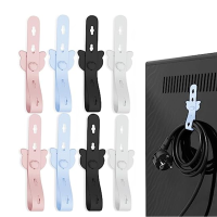 【YY】Silicone Cable Organizer Wire Binding Data Cable Tie Management Adjustable Bobbin Winder Marker Tie Fix Holder Tape Lead Straps