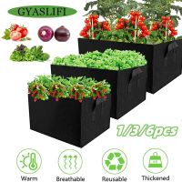 【LZ】 1/3/6pcs Felt Grow Bag Reusable Rectangle Planting Nursery Pot Vegetable Tomato Potato Planters Container Garden Growing Tool