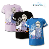 เสื้อยืดเด็กหญิง Frozen *ลิขสิทธิ์แท้* ผลิตในไทย ลายเอลซ่า โฟรเซ่น ผ้าคอตตอนสแปนเด็กซ์ เนื้อผ้านุ่ม ใส่สบาย เสื้อเด็ก