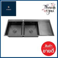 อ่างล้างจานฝัง 2 หลุม 1 ที่พัก AXIA รุ่น MIDNIGHT 12050 ขนาด 120 ซม. สีดำ **ของแท้100%**