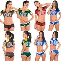 Lady Football Baby Cheerleader Costume Sexy Sport Baby Cheering Fancy Dress New Top Shorts Set Player Soccer Uniform Clothing