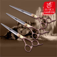 Fenice Professional Japan 440c Pet Dog Grooming Scissors 7.0 7.5 8.0 inch Sharp Cutting Straight Shears Tijeras Tesoura