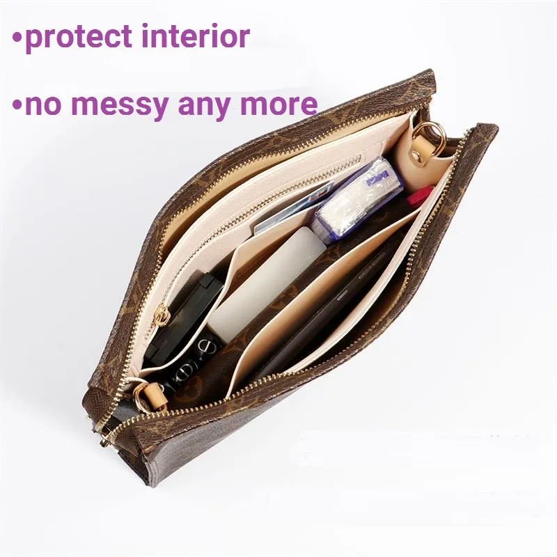 Soft andLight】Bag Organizer Insert For Lv Toiletry Pouch 15 19 26 Organiser  Divider Shaper Protector Compartment Inner Lining