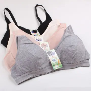 Bras for Women No Underwire,Middle-Aged Elder Woman Embroidered Gathering  Bra,Full Coverage Push-Up T-Shirt Bra