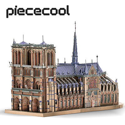 Piececool 3D Metal Puzzles Jigsaw, Notre Dame Cathedral Paris DIY Model Building Kits Toys for Adults Birthday Gifts