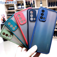 เคสขอบสีหลังด้าน เคส Oppo F11 F17 A9 A74 A54 A55 A93 A3S A5 A7 A12 A5S A12e A15 A15s A16 A31 A52 A92 A73 A94 A91 A32 A53s Reno 7 6 6Z 5 5F 4F 4 3 2 2F Pro ป้องกันกล้อง เคสกันกระแทก ขอบนิ่มหลังแข็ง