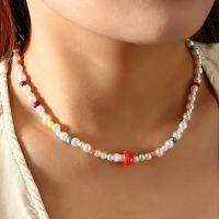 [COD] NZ2452 Cross-border Necklace Temperament Inlaid Rice Bead Pendant Female Clavicle