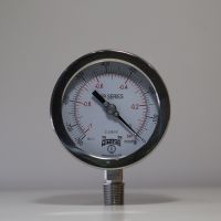 (UIM-Shop) Vacuum Gauge SS316 4" , 1/2" NPT , (-760)-0mmHg/bar