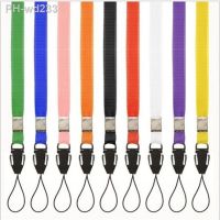 (10pcs/lot )colourful nylon Tags Lanyard Neck Strap for ID Pass Card Phones Camera Holder Hang Rope Lariat Lanyard