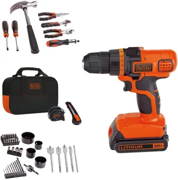  BLACK+DECKER 20V MAX Drill & Home Tool Kit, 34 Piece  (BDCD120VA) , Orange : Tools & Home Improvement