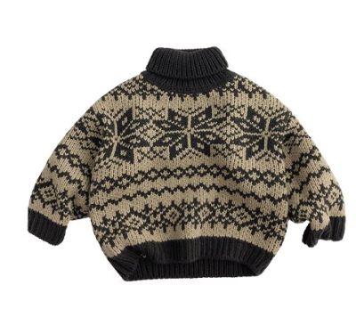 2022 Autumn Winter Kids Sweater O-neck Sweater Children Clothing Classical Printing Baby Boys Girls Cotton Baby Girls Costumes