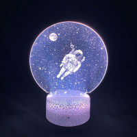 Astronaut LED Night Light 3D Picture Lamp Bluetooth Base Sleep Aid Light for Bedroom Decor Child Kids Birthday Gift