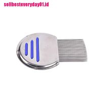 【S01】1x hair lice comb brushes terminator egg dust nit free removal stainless steel