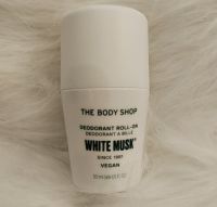 The body shop White musk Deodorant 50ml (New vegan100%) โรลออนระงับกลิ่นกาย ไม่ทำให้รักแร้ดำ ไม่ทิ้งคราบเหลือง แห้งไว บำรุงผิวใต้วงแขน