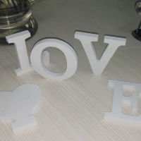 Wooden White English Letters Combination Diy Wedding Love Confession 3d StickerHome Decor Modern Liberal Green Library