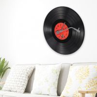 Hot sell Creative Vinyl Record Shape Wall Clock Decorative Indoors Wall Clock Home Decor