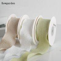 [HOT 2023] Kewgarden 1.5 "40มม.หยักชีฟองริบบิ้น DIY Bows เครื่องประดับผมแฮนด์เมดเทป Carfts ดอกไม้ของขวัญบรรจุวัสดุ10หลา