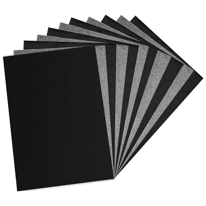 100 Sheets Carbon Paper, Black Graphite Paper for Tracing Patterns Onto