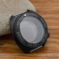 44Mm Black 6105 NH35 Watch Cases Fit For NH35 NH36 Japan Movement Transparent Back Cover Seiko Abalone Turtle Replace Case