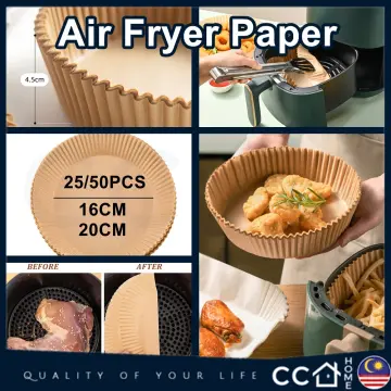 20 Air Fryer Liner Sheets Round Greaseproof Parchment Paper Disposable 20cm