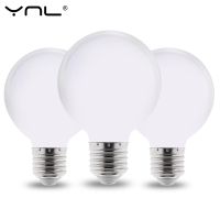 [Super bright bulb] Milky E27หลอดไฟ LED 220V 110V 85-265V Lampada โคมไฟ G80 G95 G125 Ampoule เย็น/อบอุ่นสีขาวสำหรับโคมระย้า