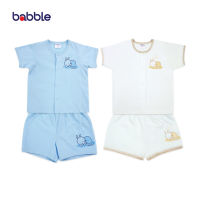 [คูปอง15%] BABBLE ชุดเด็ก ชุดเซตเด็ก แขนสั้นขาสั้น อายุ 3 เดือน ถึง 2 ปี คอลเลคชั่น Rabbit (สีออฟไวท์,สีฟ้า) (BSS)